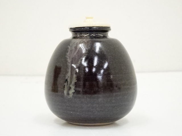 道具 ] - 道具 京焼 万代草山造 文琳茶入（仕覆付）（共箱）□z